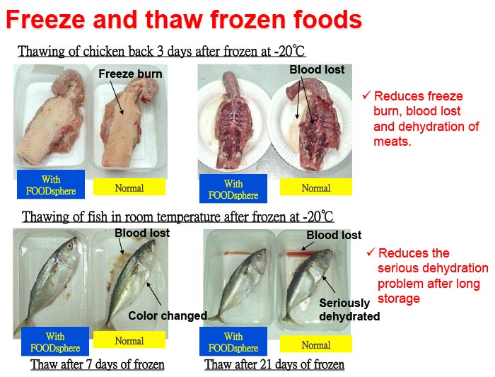 Freeze and thaw frozen foods